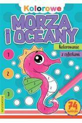 Morza i oceany. Kolorowanie z cyferkami