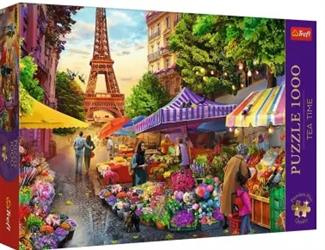 Puzzle Premium Plus Quality 1000 Tea TimeTarg kwiatowy, Paryż