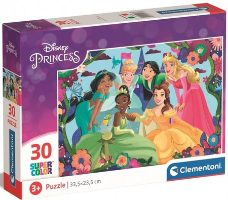Puzzle 30 Disney Księżniczki Super Kolor