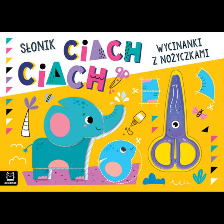 Wycinanki z nożyczkami. słonik ciach, ciach!