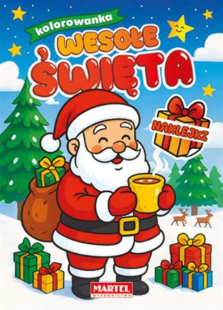 Kolorowanka z naklejkami. Wesołe Święta