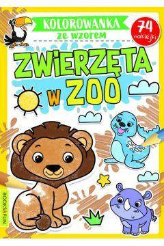 Kolorowanka ze wzorem W zoo