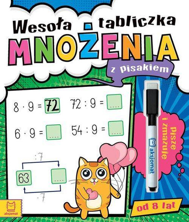 Wesoła tabliczka mnożenia z pisakiem 8+