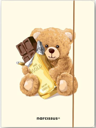 Teczka A4+ z gumką Teddies&Miś z czekoladą