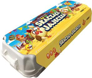 Skaczące jajka gra planszowa, zręcznościowa. Jajcarska gra ruchowa!