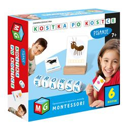 Montessori zabawka edukacyjna kostka po kostce -pisanie 6 kostek