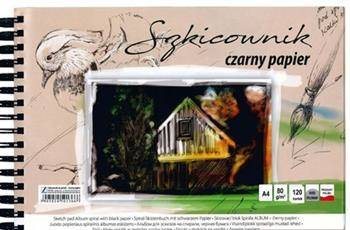 Szkicownik artystyczny A4-120 na spirali czarne