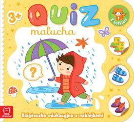 Quiz malucha. Książeczka edukacyjna z naklejkami z kotkiem 3+