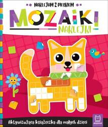 Mozaiki naklejki. Aktywizujaca książeczka dla dzieci.Naklejam z pieskiem