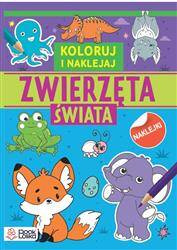 Zwierzęta świata. Kolorowanki z naklejkami