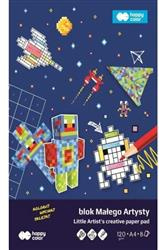 Blok małego artysty PIXI Planet A4 8 ark wycinanki 3D kolorowanki rysowanie