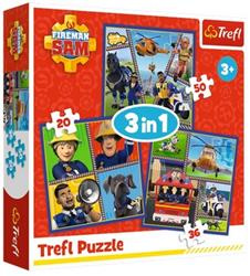 Puzzle 3w1 Dzień Strażaka Sama