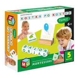 Montessori zabawka edukacyjna kostka po kostce -pisanie 5 kostek