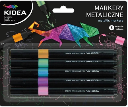 Markery metaliczne 5 kolorów KIDEA