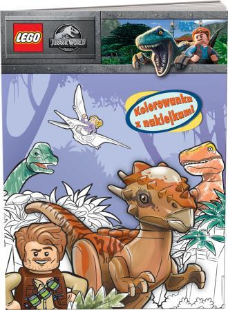 LEGO Jurassic World Kolorowanka z naklejkami-fioletowa