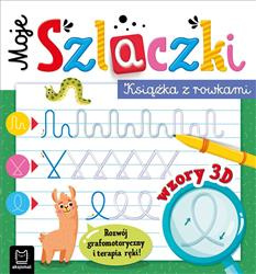 MOJE SZLACZKI Książka z rowkami Wzory 3D Zabawy grafomotoryczne