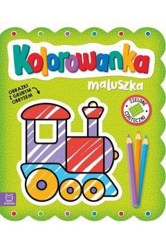 Obrazki z grubym obrysem. Zielone ciasteczko