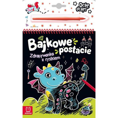 Zdrapywanka z rysikiem. Bajkowe postacie