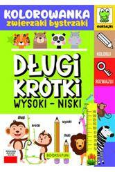 Kolorowanka. Zwierzaki bystrzaki. Długi - krótki