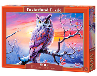 Puzzle 500 Owl's Perfect Evening / Perfekcyjny wieczór sowy