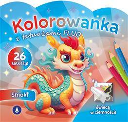 Kolorowanka z tatuażami FLUO. Smoki