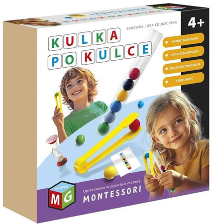 Montessori gra i  zabawka edukacyjna kulka po kulce