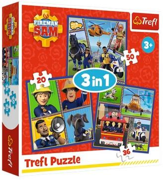 Puzzle 3w1 Dzień Strażaka Sama