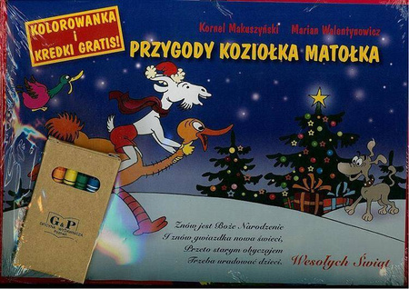 PRZYGODY KOZIOLKA MATOLKA + KOLOROWANKA + KREDKI