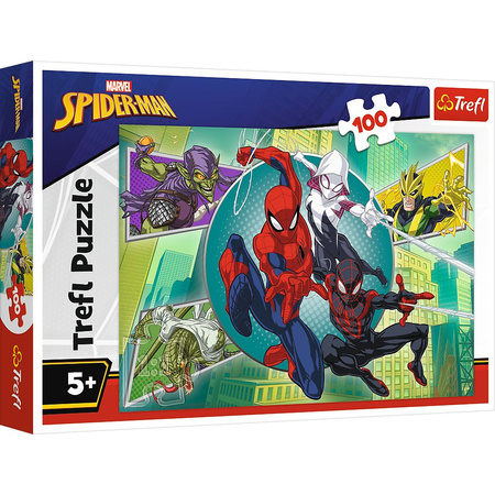 Puzzle 100 Spiderman Pajęczna maska