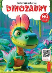 Kolorowanka z kodem QR- dinozaur