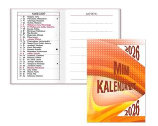 Kalendarz kieszonkowy 2026 Mini SK 10 mixkolorów okładek