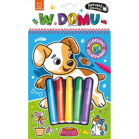 Dotykaj i koloruj. W domu. Welurowe kolorowanki