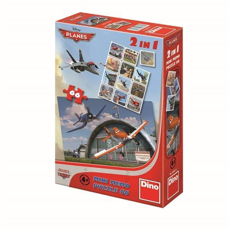 Puzzle 66el. + Memo: Samoloty DINO