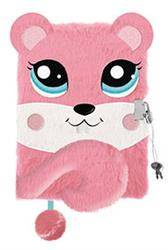 Pamiętnik z kłódką 3D włochacz A5 kartek Squirrel