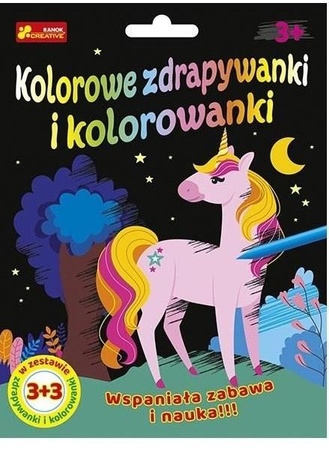 Kolorowe zdrapywanki & kolorowanki Jednorożec i przyjaciele
