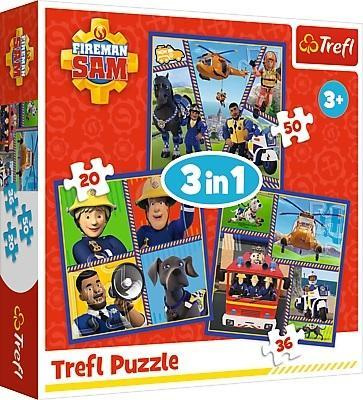 Puzzle 3w1 Dzień Strażaka Sama