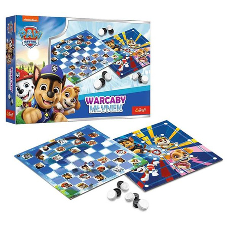 Gra planszowa Warcaby i Młynek, Paw Patrol