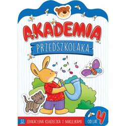 Akademia przedszkolaka od 4 lat. Edukacyjna książeczka z naklejkami