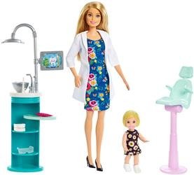 Barbie - Lalka Dentystka z pacjentką + Akcesoria