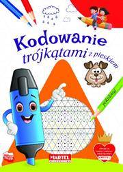 Kodowanie trójkątami z pieskiem według kodu...