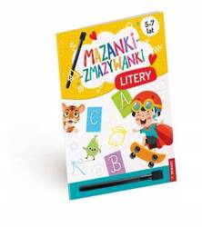 Mazanki-zmazywanki. Kolorowe litery. Ćwiczenia z pisakiem