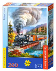 Puzzle 200 elementów Premium Train Crossing Pociąg