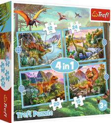 Puzzle 4w1 Wyjątkowe dinozaury