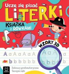 Uczę się pisać literki. Książka z rowkami. Zabawy grafomotoryczne.