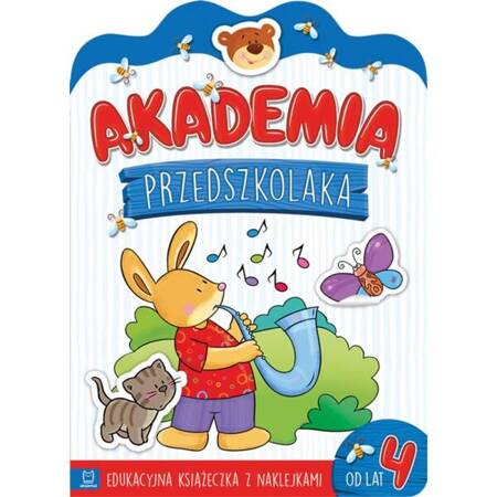 Akademia przedszkolaka od 4 lat. Edukacyjna książeczka z naklejkami