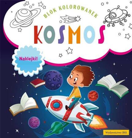 Blok kolorowanek. Kosmos + naklejki