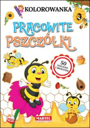 Kolorowanka Pracowite pszczółki z brokatowymi...