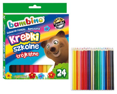 Kredki Bambino 24 kolorów 18 cm pudełko standard