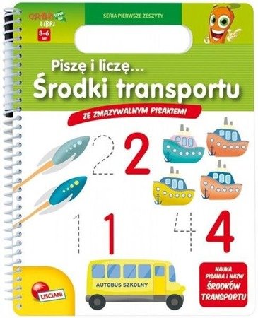 Książeczka Carotinapiszę i liczę srodki transportu