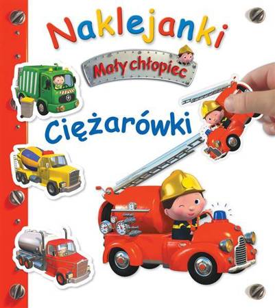 Mały chłopiec. Naklejanki. Ciężarówki